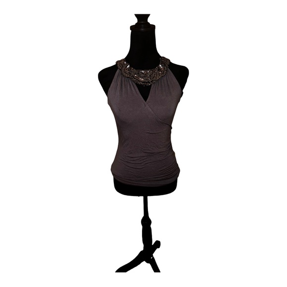 Women’s beaded and sequined sleeveless top - Picture 2 of 3